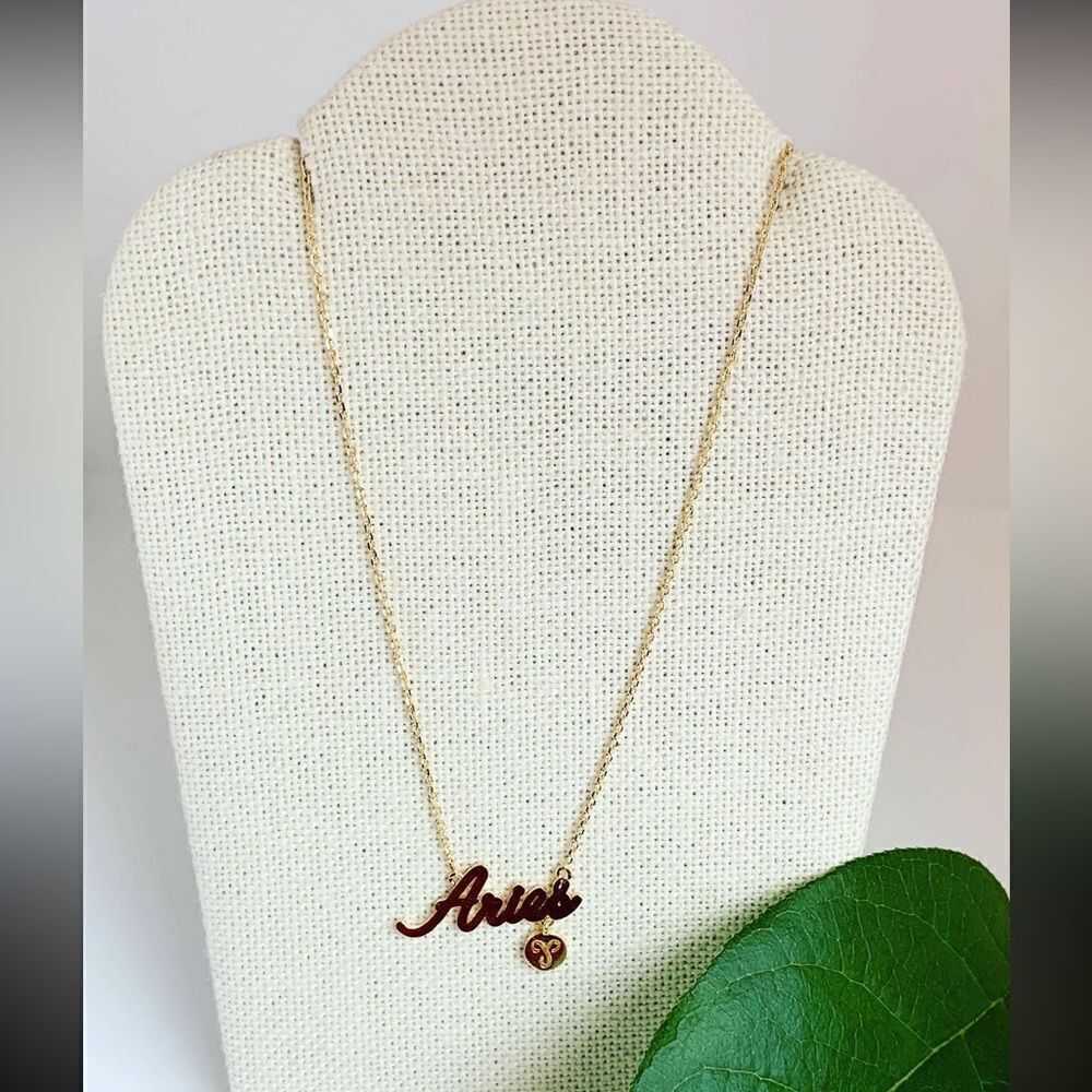 Fashion Jewelry Gold Dipped Zodiac Pendant Aries Necklace